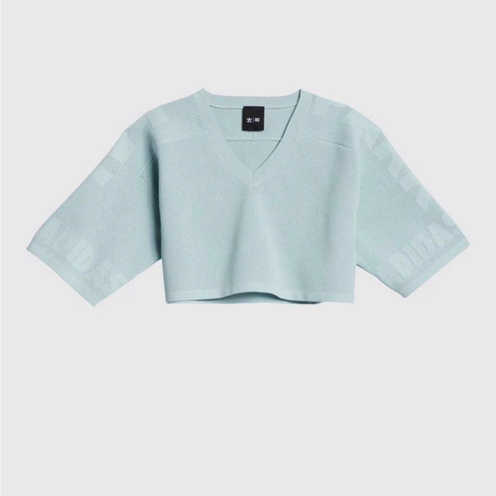 Adidas x IVY PARK - mint green cropped jersey - size large - NEW